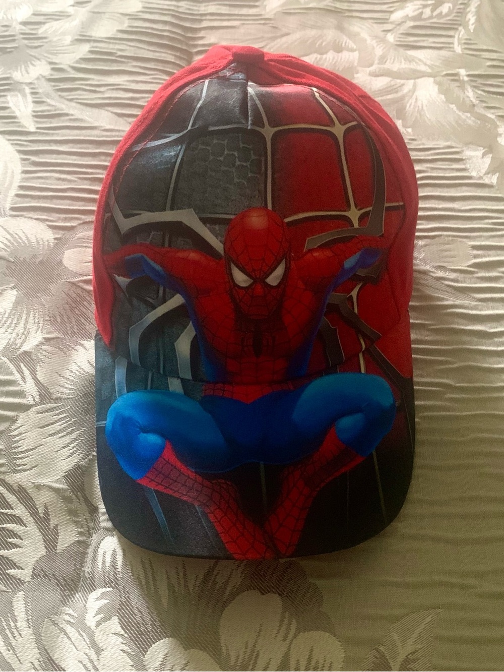 Spiderman Red and Blue Kids Cap with Superhero Graphic